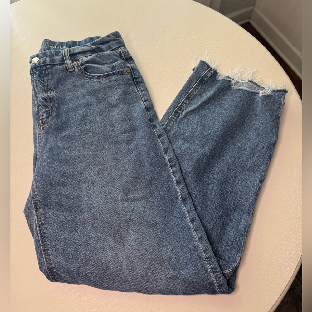 American Eagle Curvy Stovepipe Strigid Blue Jeans
